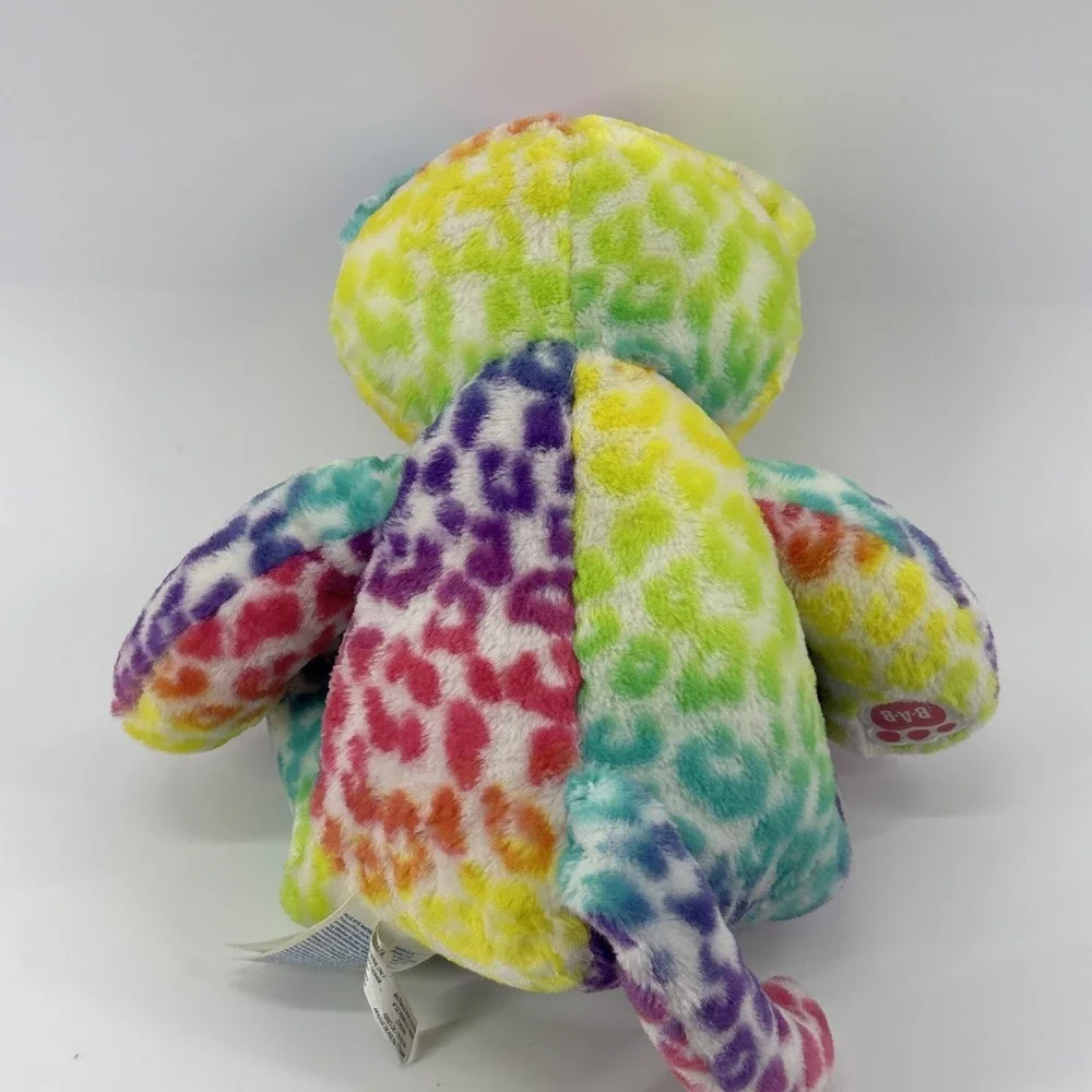 Build A Bear Workshop Lisa Frank Rainbow Multi-color Leopard Cheetah Cat